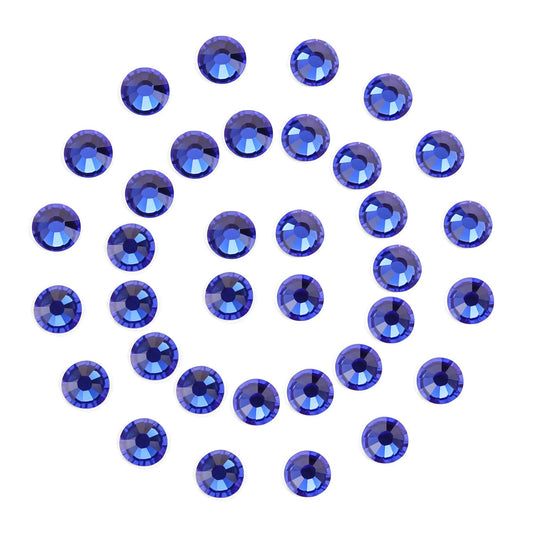 1440Pcs Blue Crystal Rhinestones,Glass Flatback Rhinestones Gemstones Small for Nail Face Makeup Art Crafts Clothes Decoration -(SS10,2.8mm,Blue)