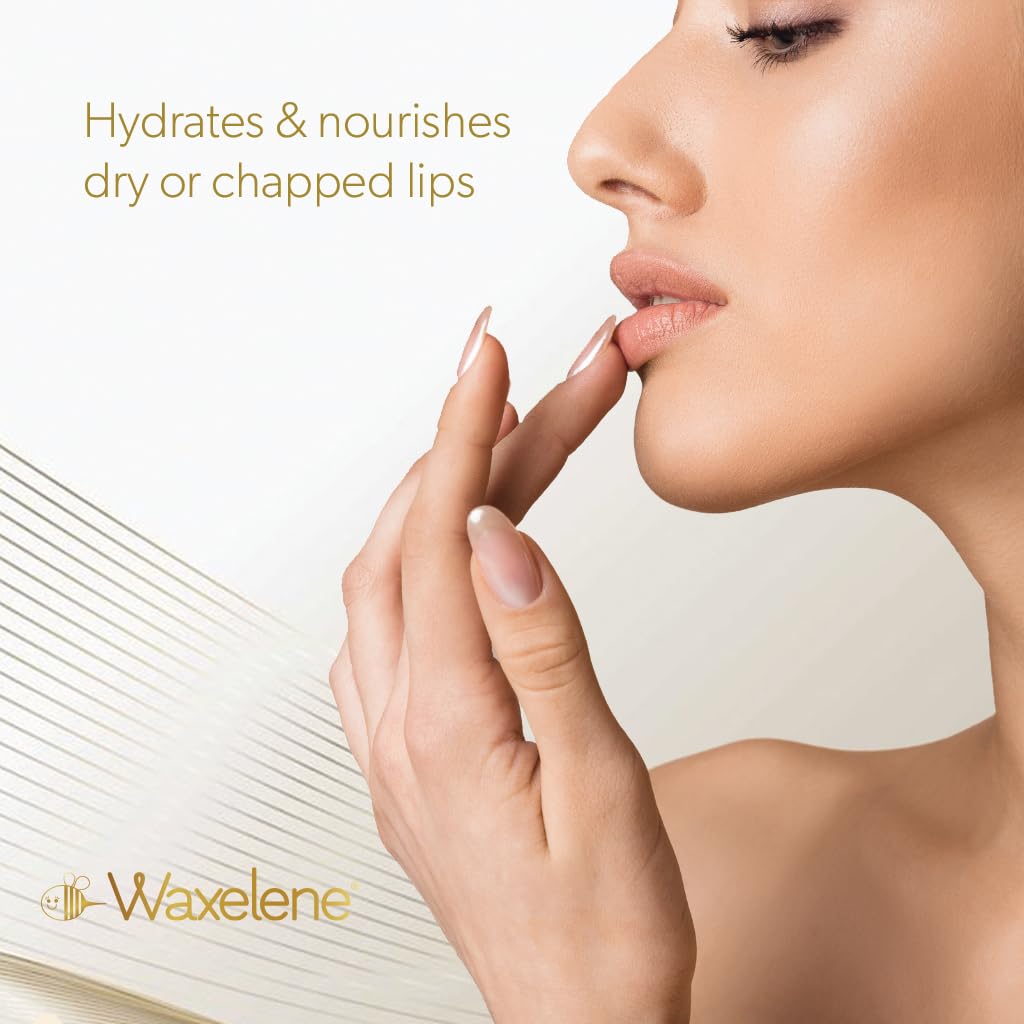 Waxelene Lavender Aerated Lip Balm Tin 4 Piece, Best Lip Balm Ever Organic Calming Multipurpose Ointment Baby Eczema Dry Skin Face Moisturizer