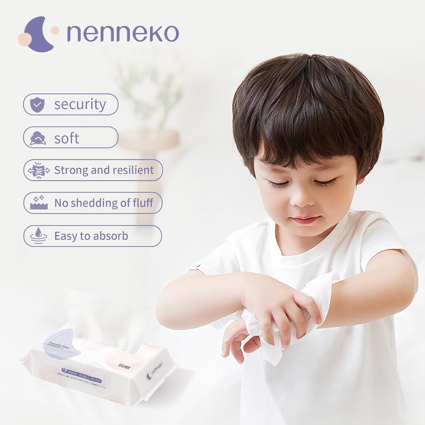 Disposable Face Towel XL Facial Wipes - Organic Vegan Biodegradable Face Towels，Ultra Soft Thick Wash Cloths for Adults and Baby, 100% Cotton Dry Wipes for Washing and Drying