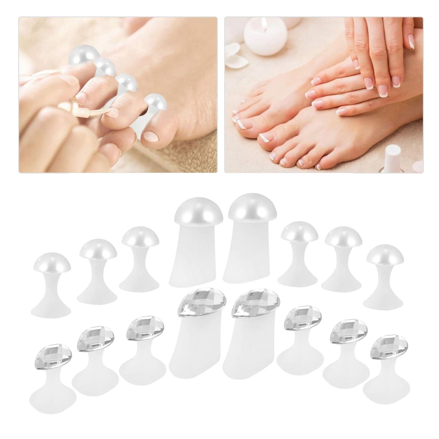 2 Set Toe Separator Fingers Separators Toe Spacers Foot Finger Separator Nail Art Separators