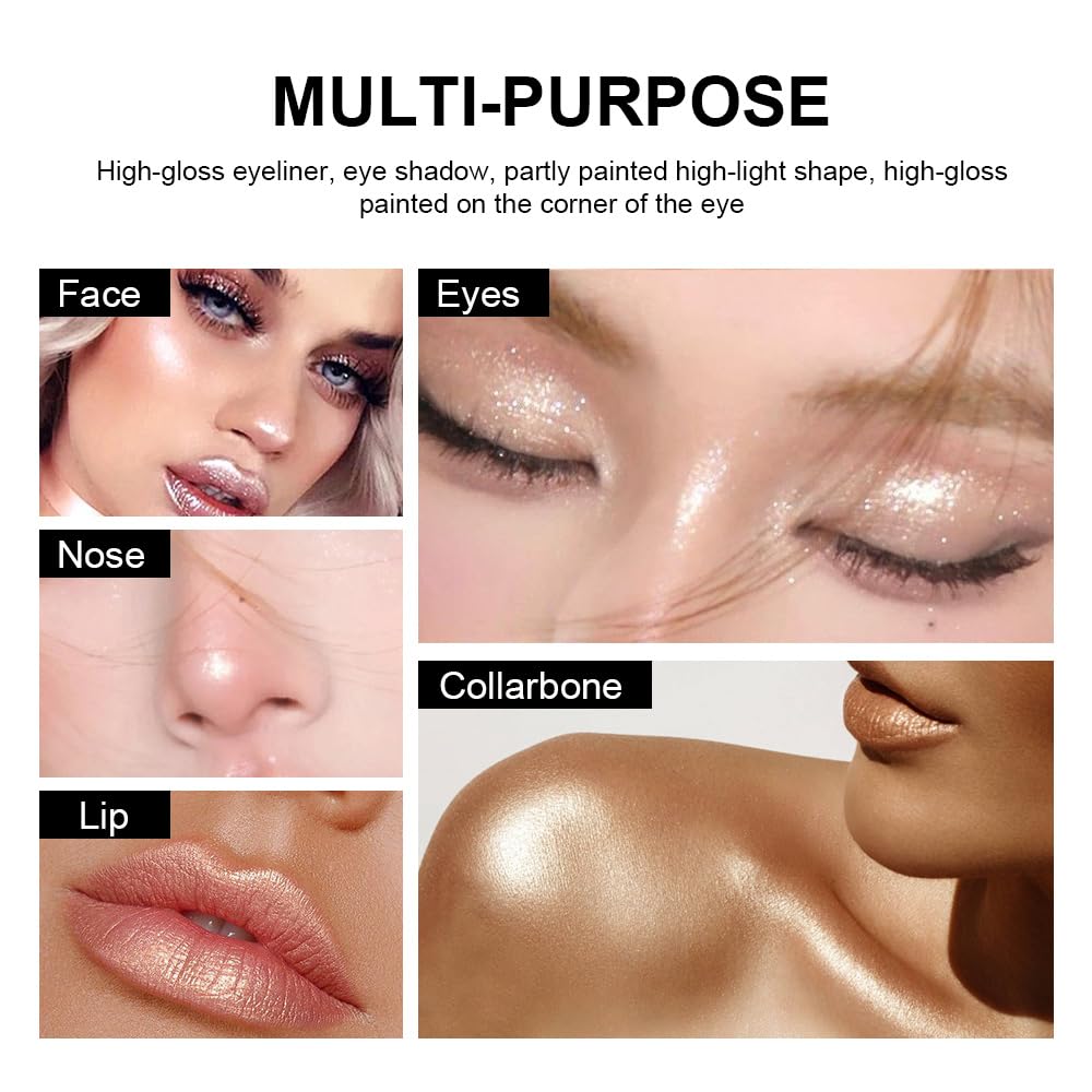 Dark Gray Eyeshadow Stick Makeup, Cream Shimmer Eye Shadow Pencil, Hypoallergenic Waterproof Long Lasting Crayon, Smooth Glitter Primer Palette Eyeliner Make up