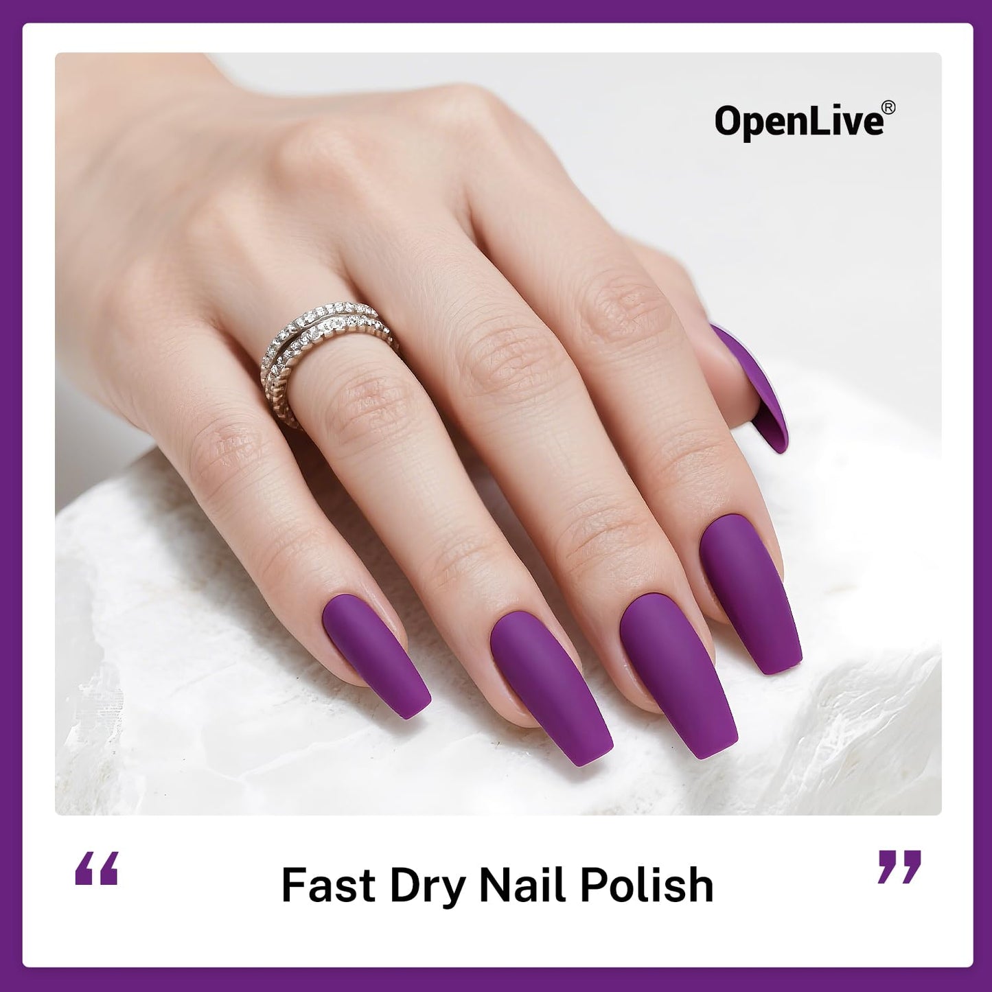 16.5ml Purple Nail Polish Large Volume Quick Drying Nail Polish, Fast Drying and Long Lasting Color Nail Art DIY Home Manicure Gift for Women