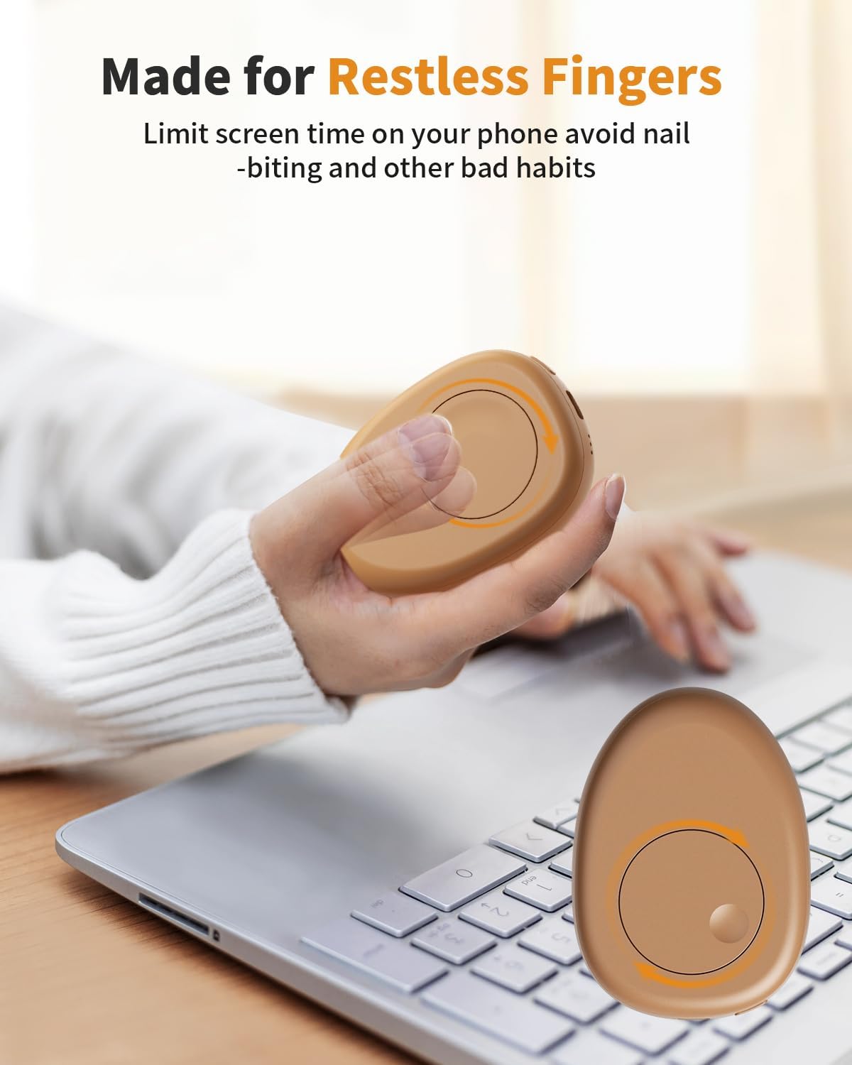 Hand Warmers Rechargeable 2 Pack, AI Temperature Control Electric Handwarmers, Stone Shape Portable Pocket Heater, Great Gift for Christmas Hunting, Golf, Camping Black