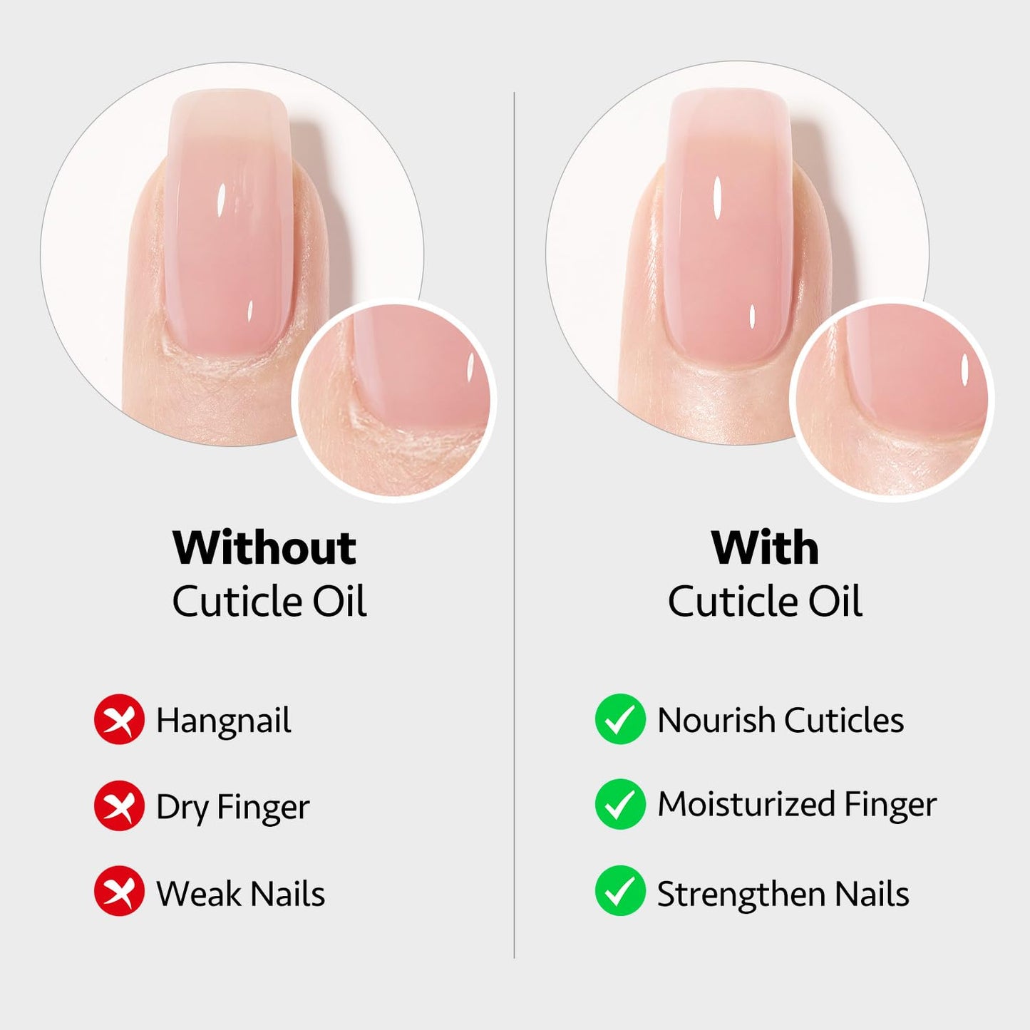 GAOY Gel Top Coat, Base Coat and Cuticle Oil Set, 3 Pcs 16ml Glossy No Wipe Combination for UV Light Cure Gel Nail Polish