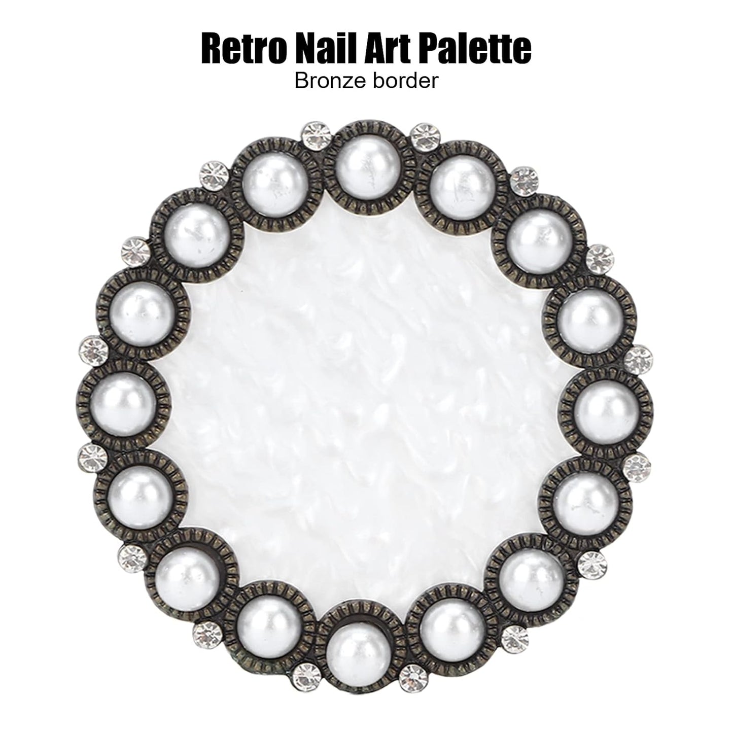 Polish Mix Palette, Resin Nail Art Display Board Cosmetic Nail Mixing Palette Color Mixing Nail Art Tips Display Plate(Copper)