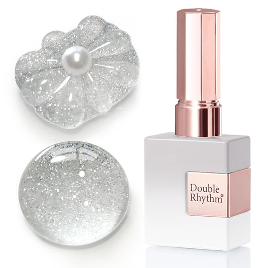 Double Rhythm 0.5Oz Glitter Gel Polish Shimmer Reflective Color for Nail Art Salon DIY Soak Off 15ml Nail Lamp Gel Polish at Home (Silver-B1170)