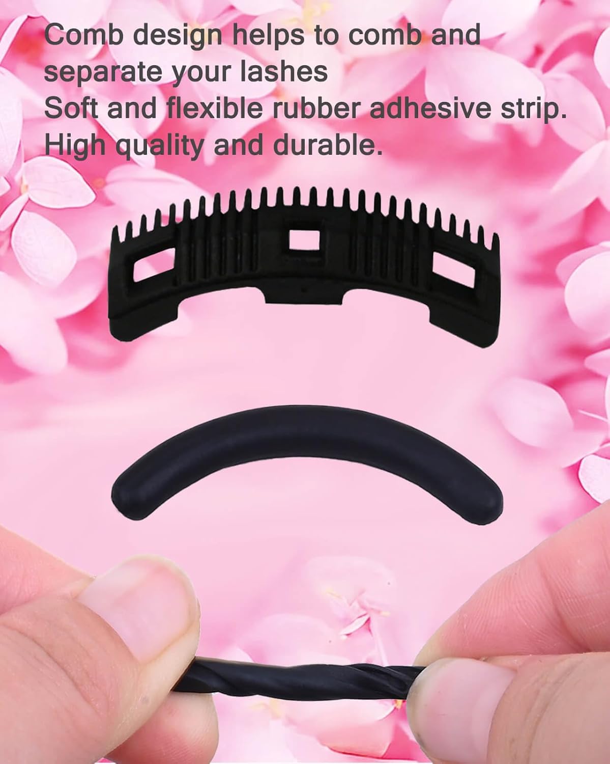 Eyelash Curlers with Comb IMMER LIEBEN Fashion Cute Eye Lash Curler with 3 Combs, 3 Refill, 10 Seconds for Long-Lasting Curl Rose Gold