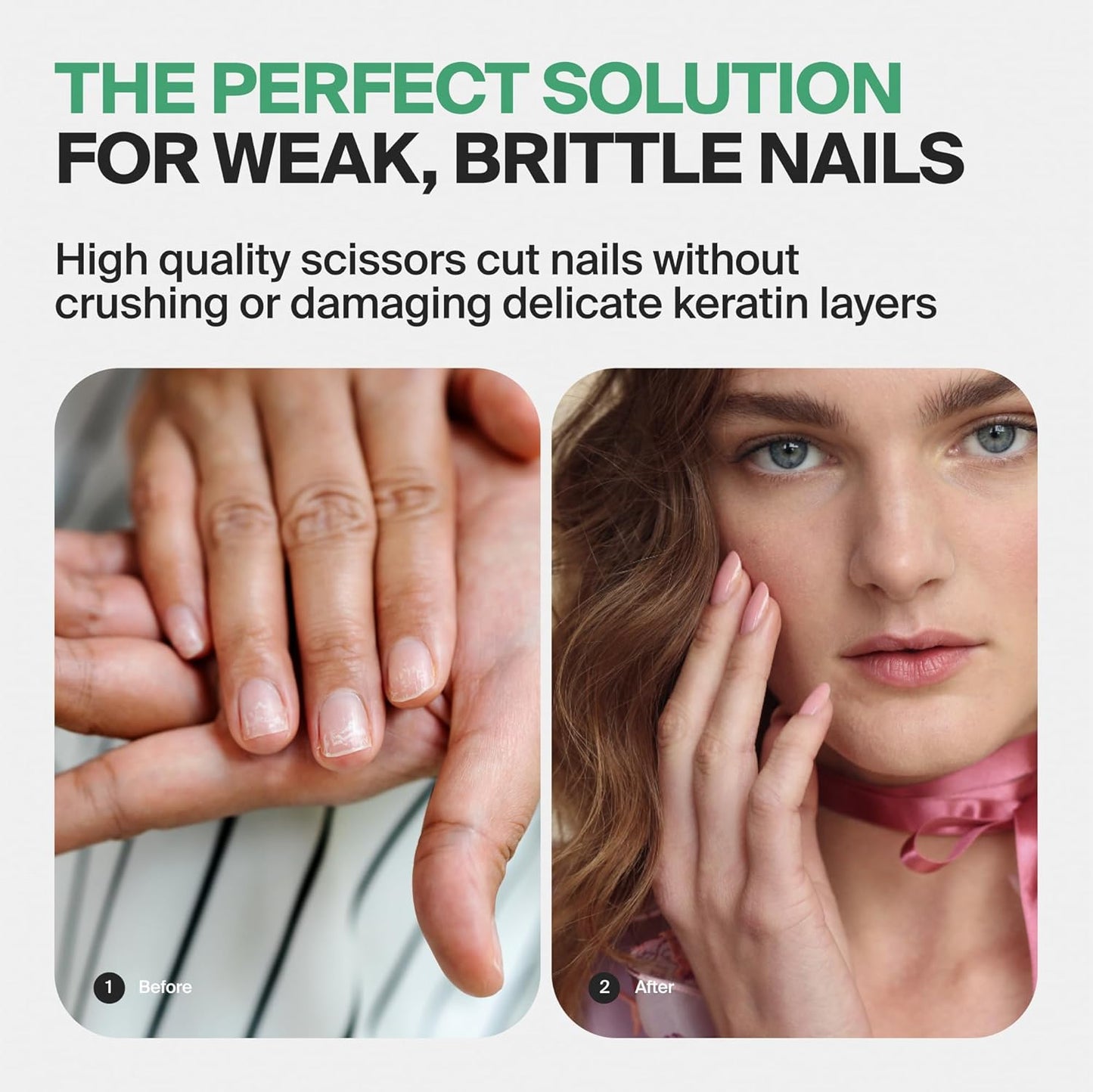 GERMANIKURE Tower Point Cuticle Scissors Grooming Scissors FINOX Stainless Steel Professional Nail Scissors in Leather Case -Ethically Made in Solingen Germany - 4705