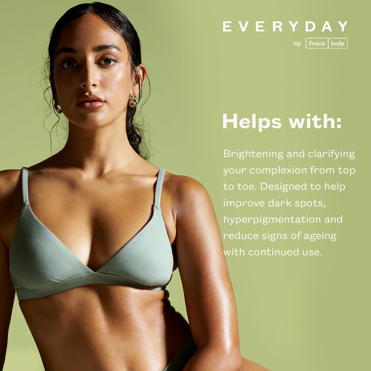 Frank Body Brightening Body Scrub | With Vitamin C and Mandelic Acid to Scrub Away Dead and Dry Skin, Leaving Smooth, Glowing Skin | Vegan & Cruelty Free| Bamboo & Camellia Scent | 200g