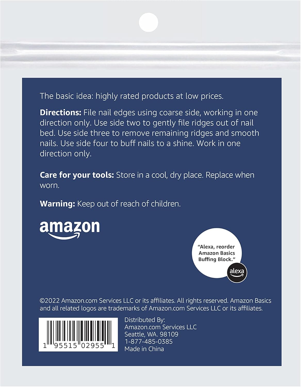 Amazon Basics 4-way Buffing Block 3-Pack, Black/White