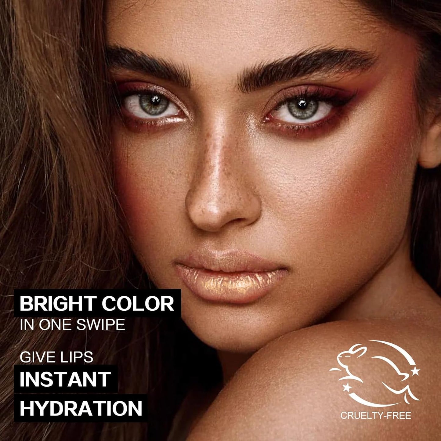 FOCALLURE Glisten Opal Shine Lipstick, High Impact Lip Color, Moisturizing Tinted Lip Balm, Lightweight & Hydrating Formula for Lip Care, SOUR SUGAR