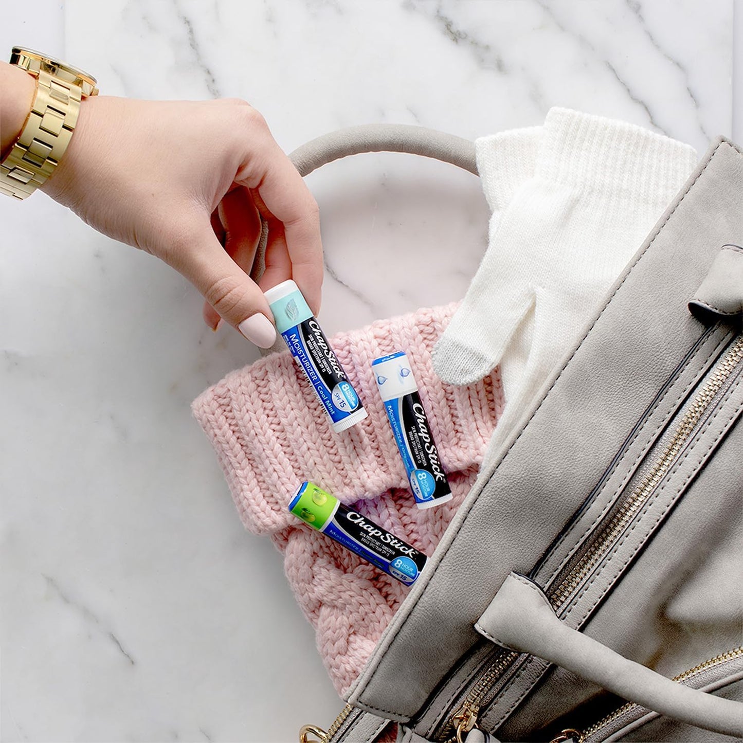 ChapStick Moisturizer 2-in-1 Lipcare 6-Pack (3 Original, 3 Cool Mint) – 8-Hour Lip Balm with Broad Spectrum SPF, Aloe & Vitamin E, 0.15 Ea