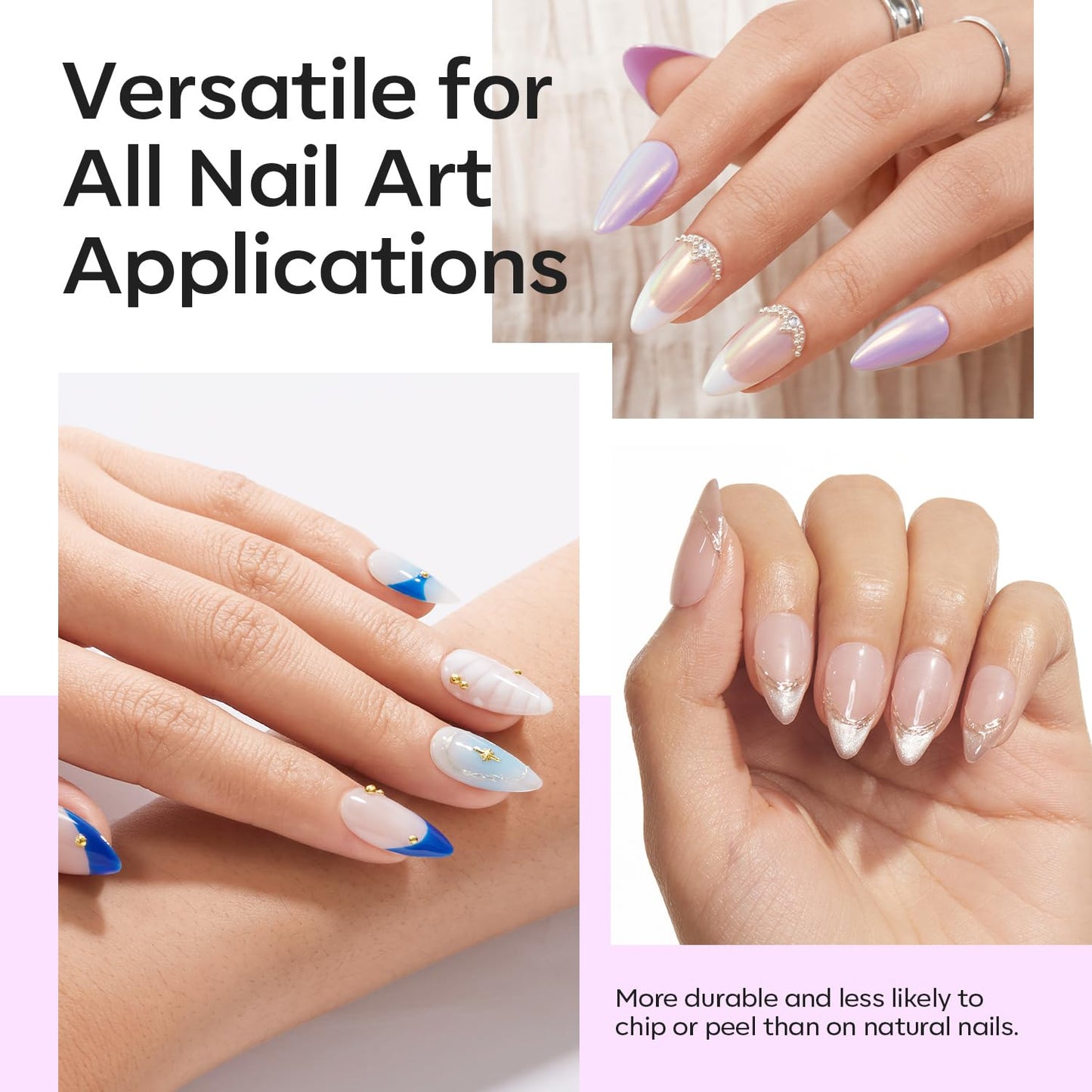 Modelones Extra Short Almond Fake Nail Tips - 510Pcs Half Cover Gel Tips Pre-shaped Clear Acrylic Gel Kit False Press on Nails for Extension DIY Salon 15Sizes