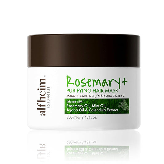 ALFHEIM Rosemary+ Purifying Hair Mask | Deep Moisturizing & Scalp Balancing Treatment | Infused with Rosemary, Peppermint Oil & Jojoba Oil | For Oily Hair, Dandruff & Weakened Strands | 8.45 oz