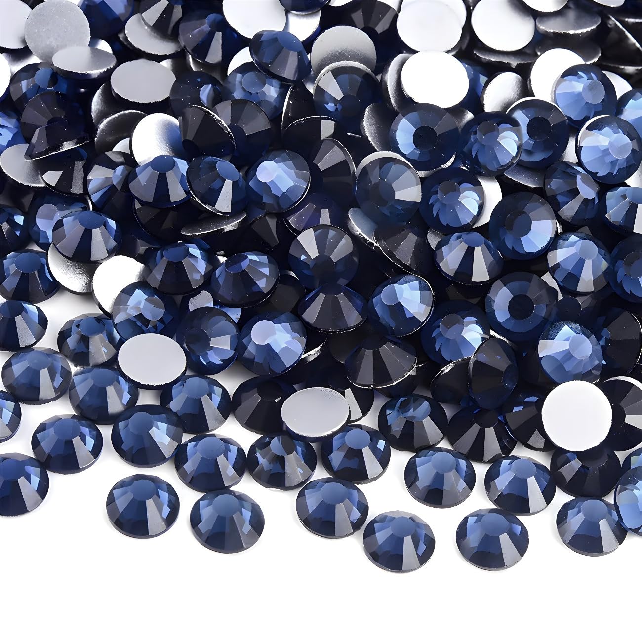 Flatback Rhinestones Round Gems for Nails Art and Crafts 4000Pcs SS6 2mm Glitter Crystals Stone DIY Bags Clothes Shoes (Dark Grey)