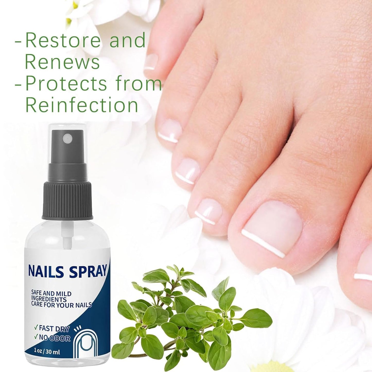 Nails Spray, New Tea Oil Extra-Strength Toenail Treatment, 7 Days Nail Treatment | Keeps Feet Fresh & Dry All Day | Men & Women (1 PCS)