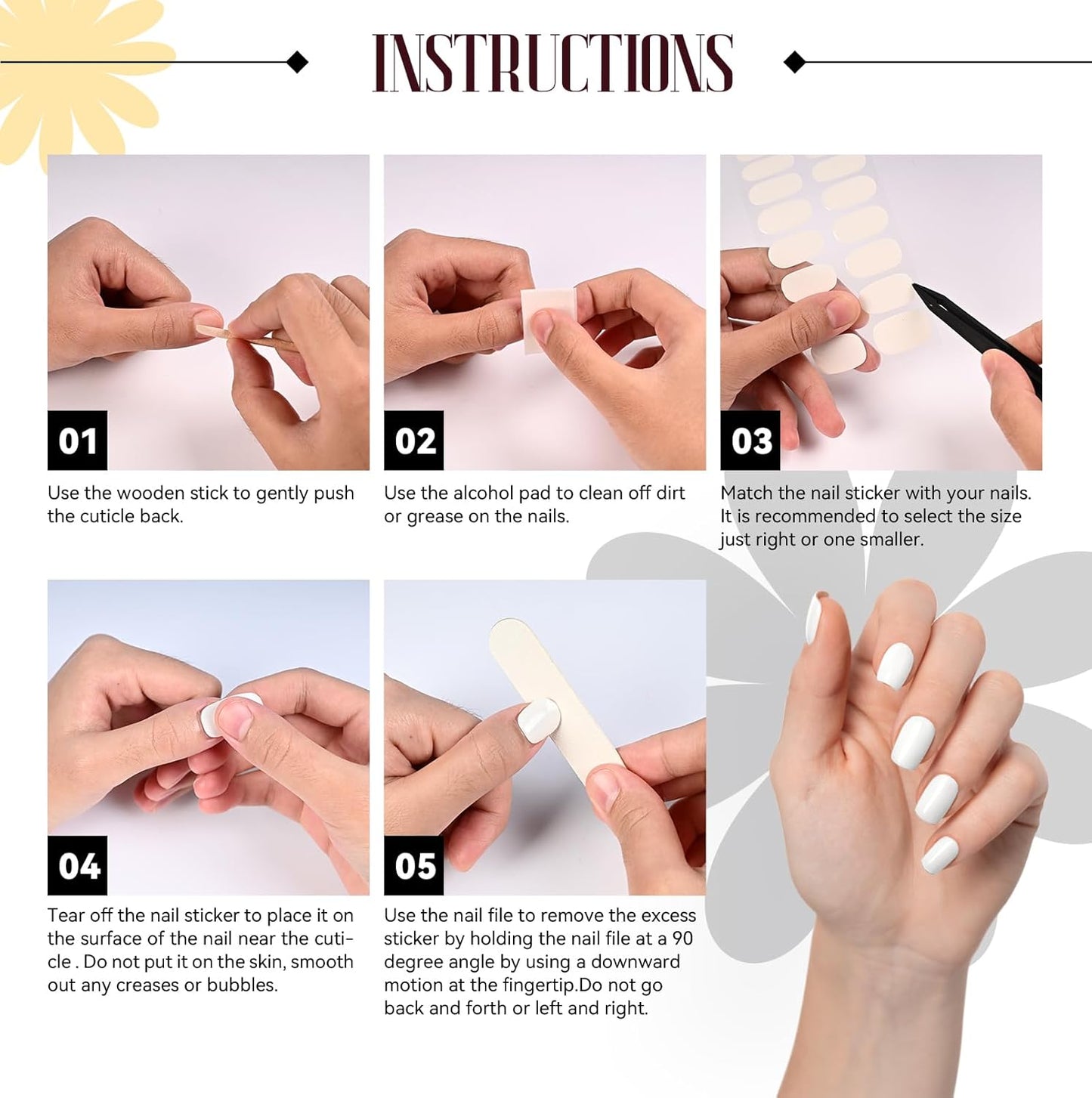 Gloss Nail Strips|Uv Free|22 Pcs,Gel Nail Stickers|Long Lasting Two Weeks and Easy to Apply&Remove|Burgundy