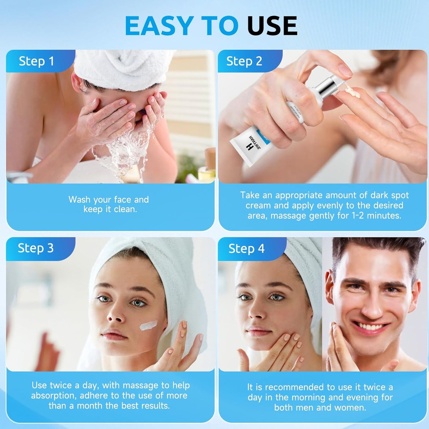 HANYWIL Dark Spot Remover for Face & Body Serum, Dark Spot Corrector Cream for Face & Body, Rapid Fade Treatment for Sun Spots, Age Spots, Melasma, Dermatologist-Tested Skin Tone Evenser(2.0 Fl Oz)