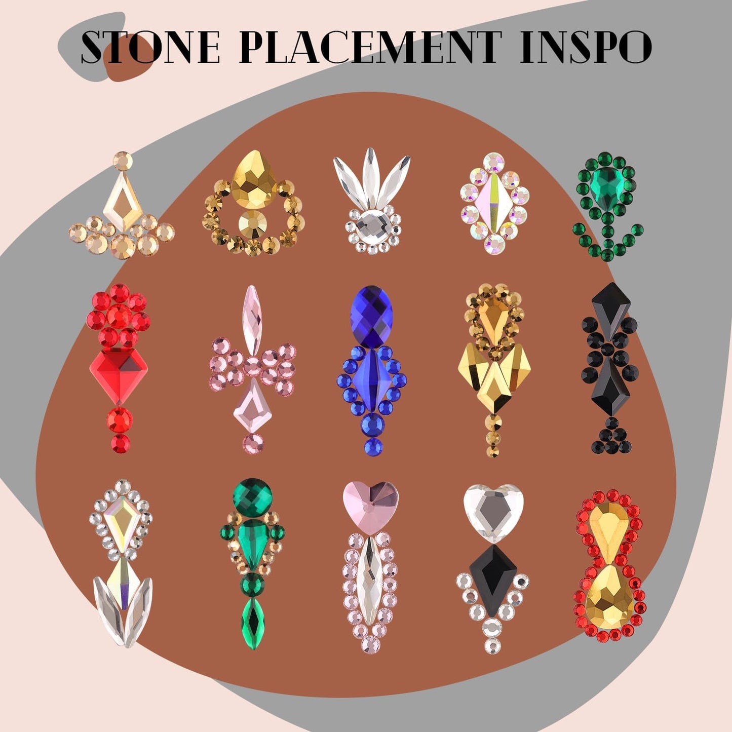 2060Pcs Emerald Green Glass Nail Rhinestones 60Pcs Multi Shapes Flatback Nail Gems + 2000Pcs 1.5-4mm Round Crystal with Rhinestones Glue Gel, Manicure Nail Charms Diamond Gemstone for Nail Art