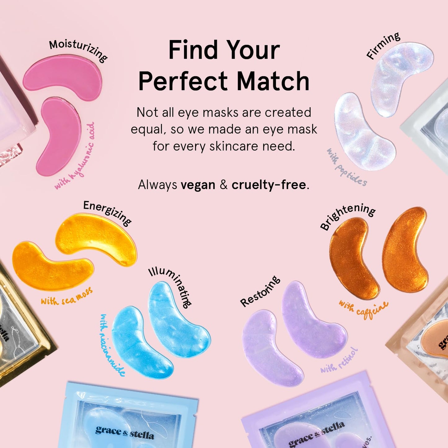 grace & stella Award Winning Under Eye Mask - Birthday Gifts For Women - Bridesmaid Gifts - Reduce Dark Circles, Puffy Eyes, Undereye Bags, Wrinkles - Under Eye Patches - Vegan (24 Pairs, Pink)