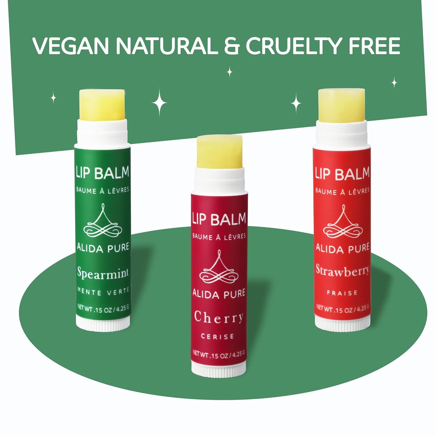 Berry Mint Lip Balm Collection, Vegan Set, Bees Wax Free, Coconut Oil Free, with Organic Jojoba and Avocado Oil, Vitamin E, Natural Moisturizer For Dry Cracked Lips, 3 Tube Set