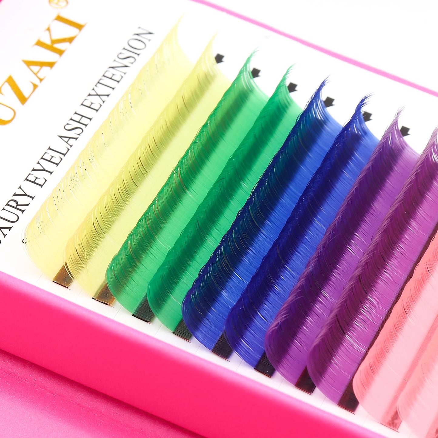 Eyelash Extensions Colored Lashes Extension 0.07 D Curl Lashes 11mm Classic Lash Extensions Soft Individual Lashes 16 Rows Natural False Eyelashes Volume Lashes Professional Use(Colored,0.07-D,11mm)