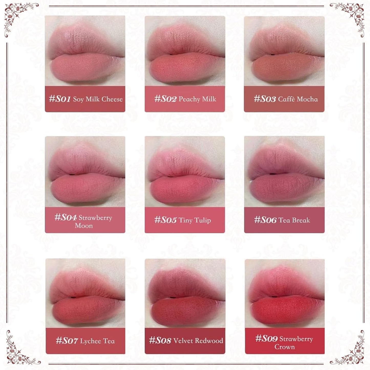 Flower Knows Strawberry Rococo Cloud Lip Cream,Velvety Matte Liquid Lipstick,Nude Lipstick,Long Lasting Lip Stain,Kiss-proof Blurred Lipstick for Girls&Women,0.12 Fl Oz(S02 Peachy Milk)