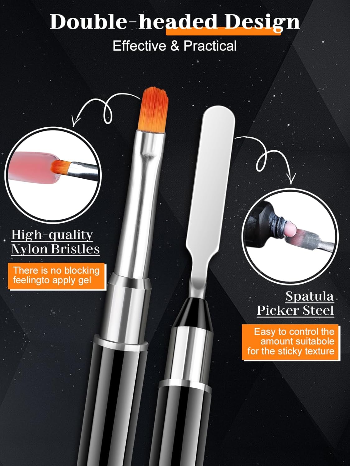 EBANKU Dual Form Kit, 288PCS Poly Gel Forms for French Nails, 8 Styles Reusable Silicone Pads, 5PCS Clips, Brush Pen, Files Buffer, Extension Kit for Beginner