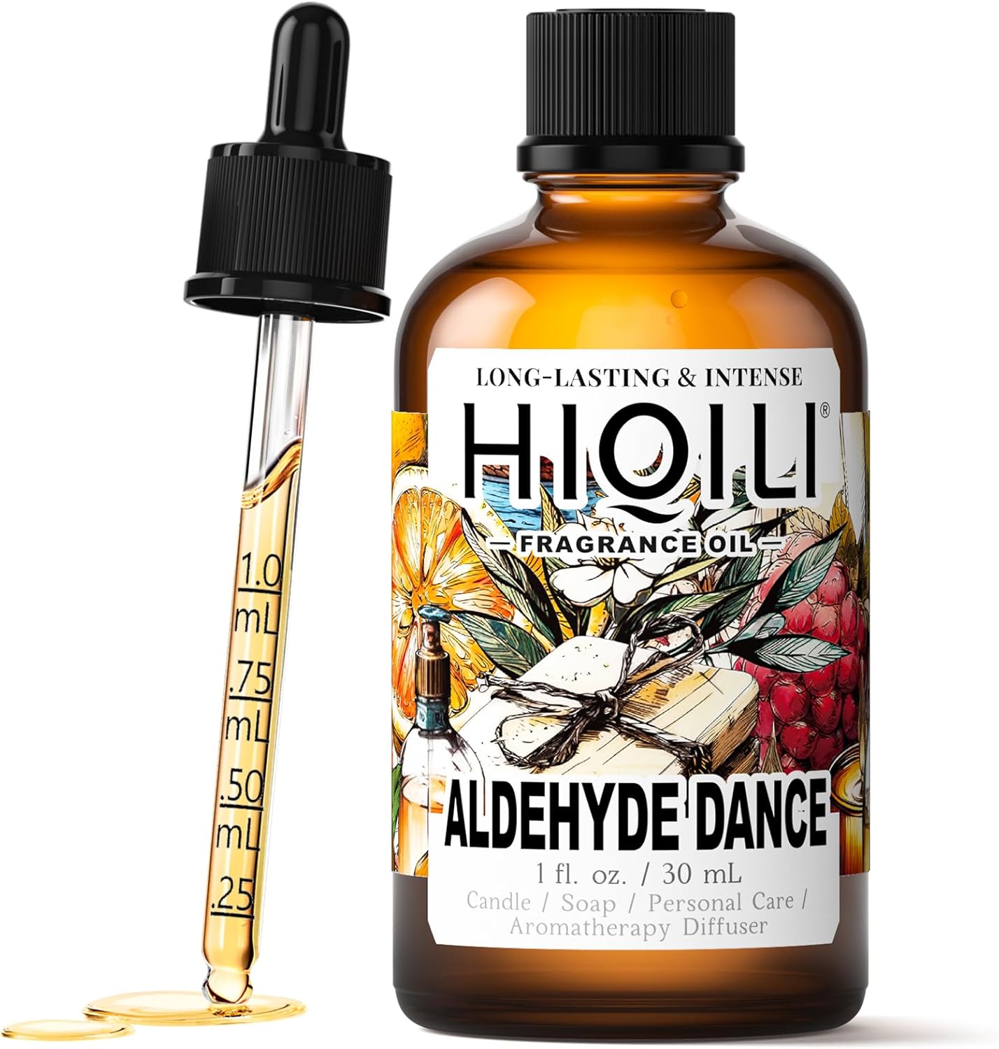 HIQILI Aldehyde Dance Fragrance Oil for Making Candle, Scented Home Decor, Room Spray, Skin & Body, Essential Oil Diffuser - 1 Fl Oz