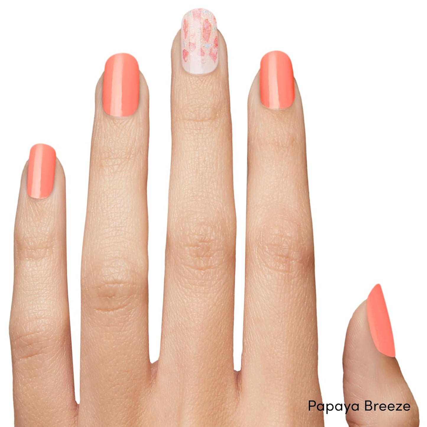 Dashing Diva Gloss Nail Strips Bundle - The Vivids Collection - Fruit Punch Petals & Papaya Breeze - UV Free, Chip Resistant, Long Lasting Gel Stickers - Contains 2 Sets