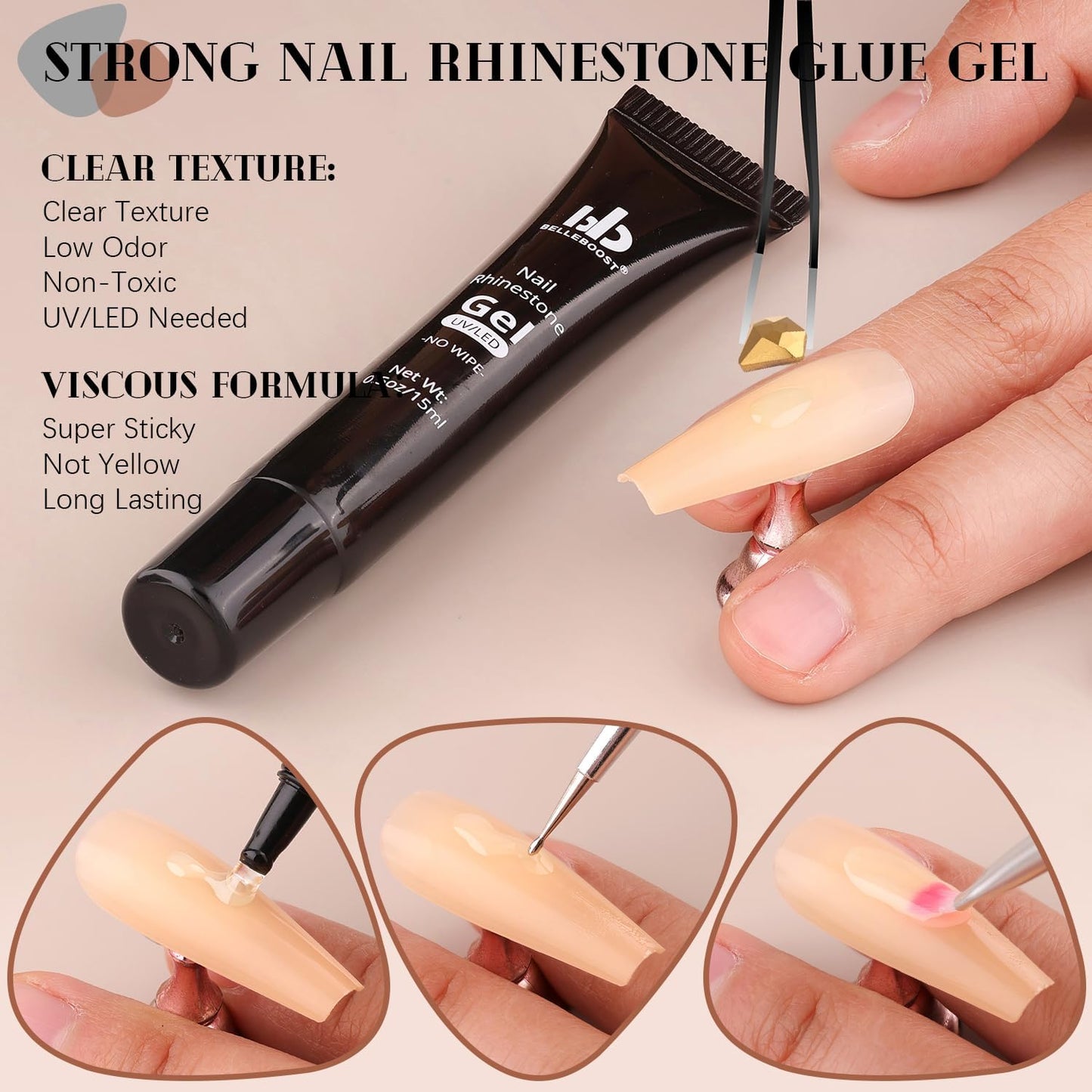 2680Pcs Mineral Gold Glass Nail Rhinestones 120Pcs Multi Shapes Flatback Nail Gems + 2560Pcs 1.5-4mm Round Crystal with Rhinestones Glue Gel, Manicure Nail Charms Diamond Gemstone for Nail Art