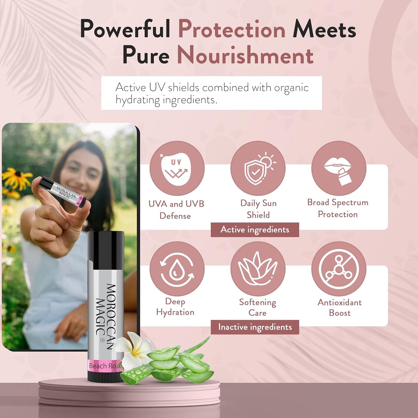 Moroccan Magic Organic Lip Balm & SPF15: 11 Piece Variety Pack Gift Set | Organic Argan and Essential Oils | Smooth | Natural | Non-Toxic | Cruelty Free | 11 Pack