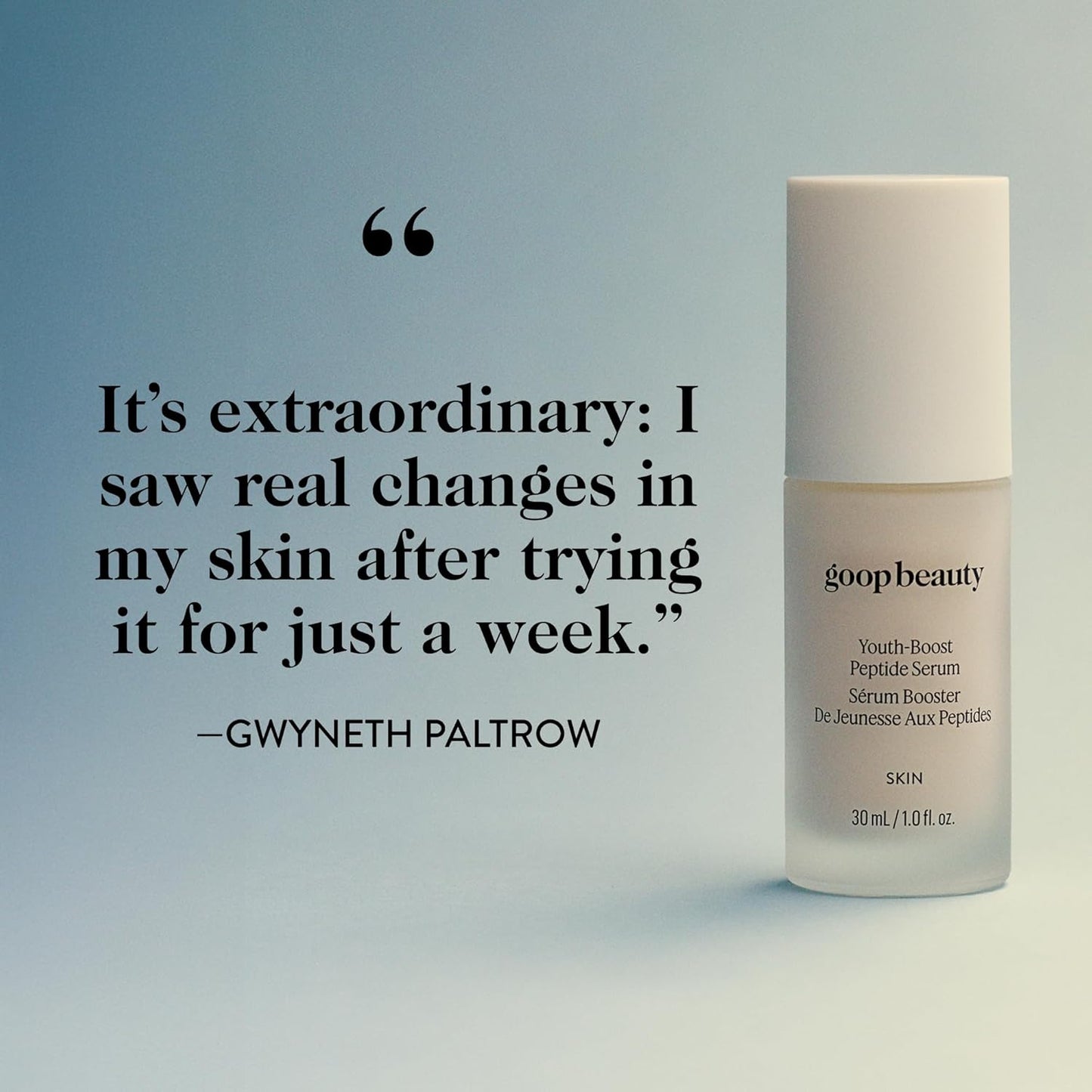 goop Beauty Peptide Serum |Reduces Fine Lines, Wrinkles, & Dark Spots | Peptides, Ceramides, & Niacinamide | Anti Aging Treatment to Improve Firmness & Elasticity | 1 fl oz