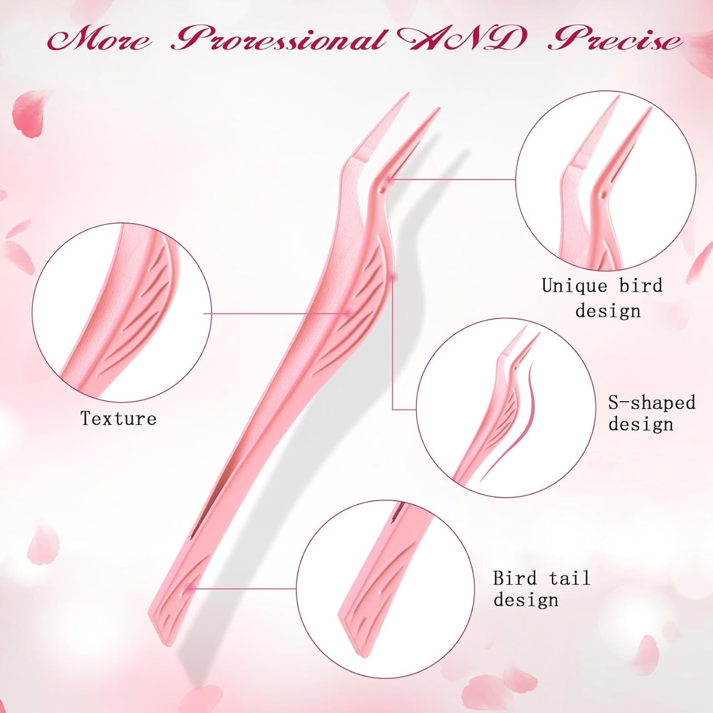 Eyelash Applicator Tool 3-pcs Lash Applicator Tool Set with Eyelash Extension Tweezers, Brush – Professional Eye Lash Applicator Tools for DIY Eyelash Extensions, Cluster Lashes