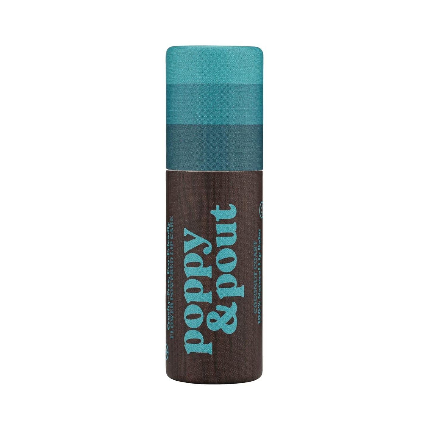 Poppy & Pout Coastal Coconut Jumbo Lip Balm | All Natural Lip Balms & Moisturizers | Hydrates with Beeswax, Vitamin E, Organic Coconut Oil | Cruelty-Free | Lip Balm in Recyclable Cardboard Tube
