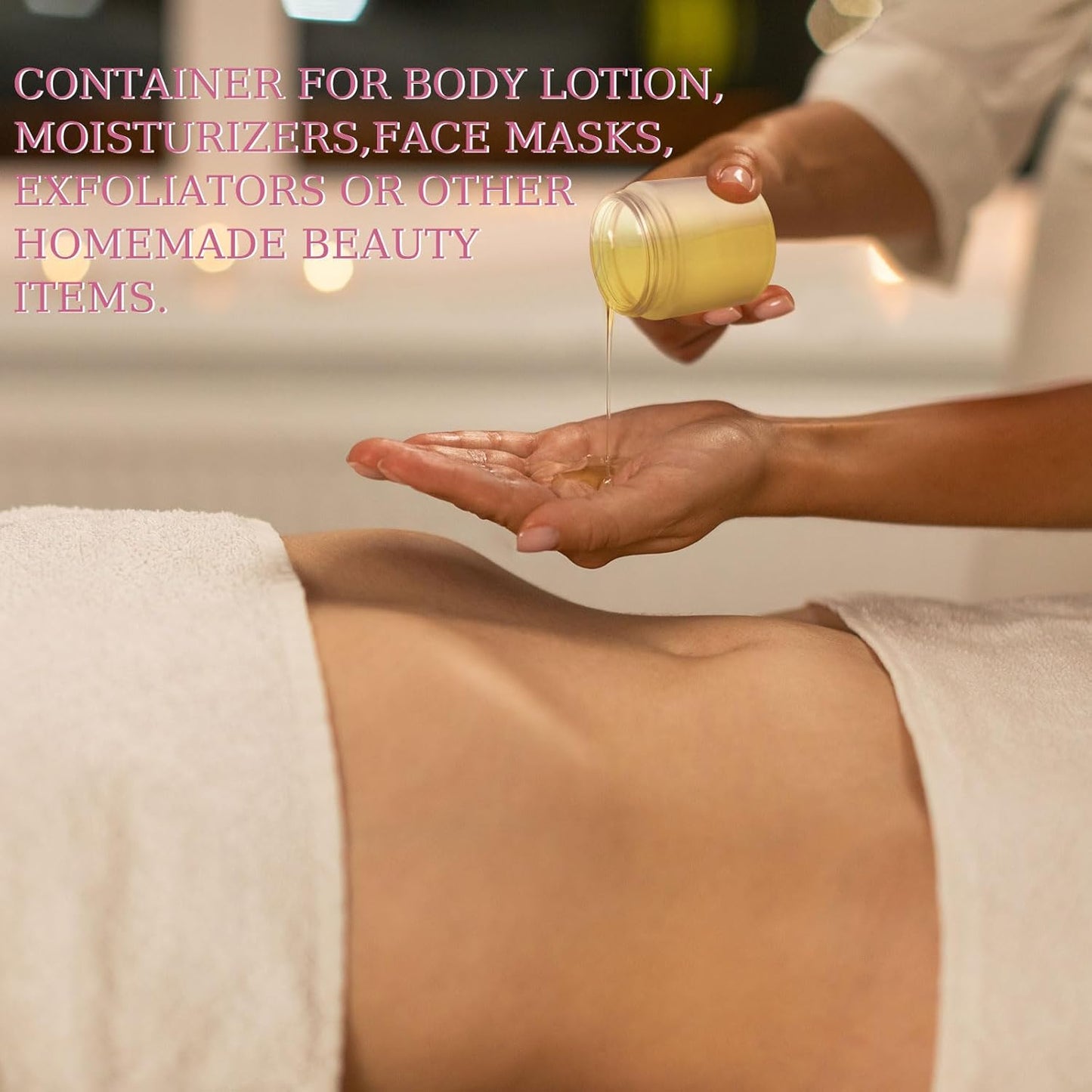 Geiserailie 3 Pieces Glass Cosmetic Containers Empty Sample Jars with Leak Proof Lids Makeup Sample Containers for Lotion Cream Cosmetic (100 Gram)