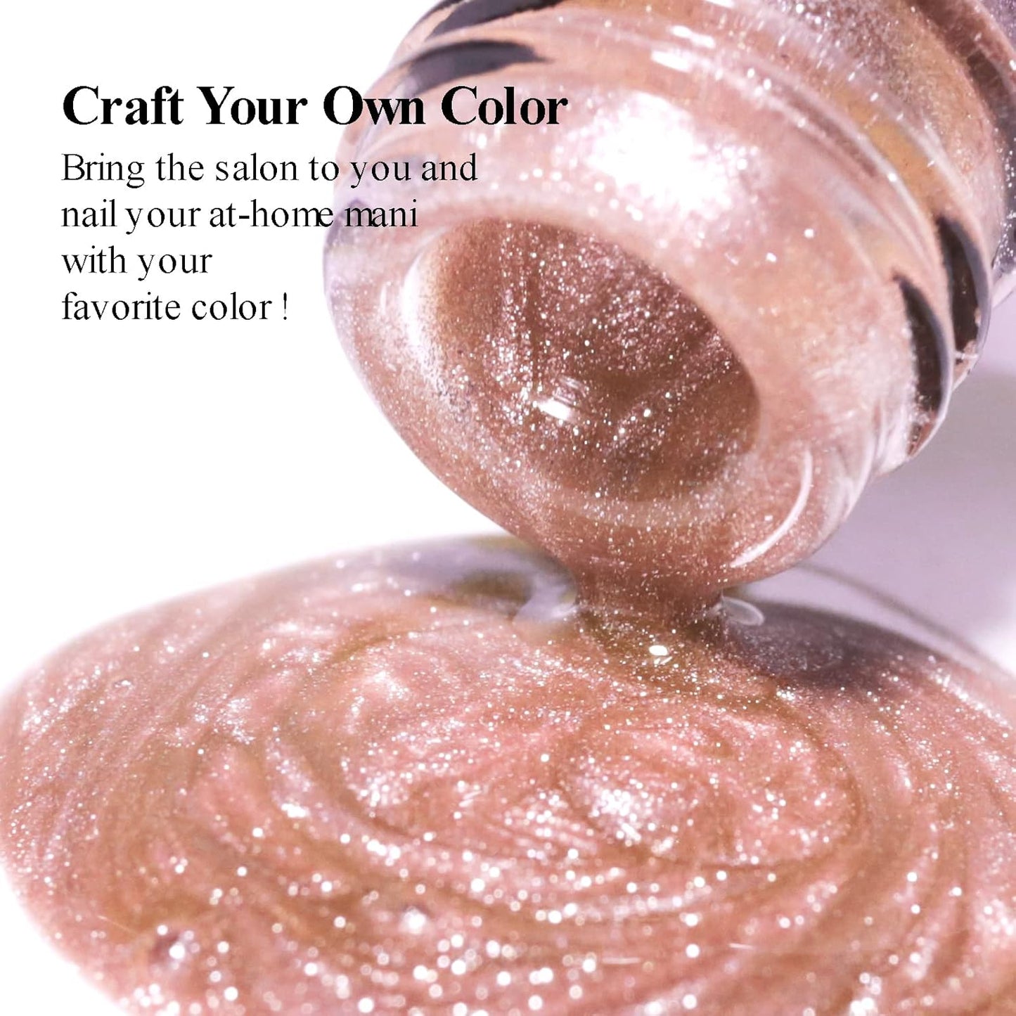 Imtiti Champagne Gold Gel Nail Polish,0.5fl oz Holographic 9D Cat eyes Glitter Magnetic Gel Polish UV Gel Nail Polish with Magnetic Stick for Nail Salon