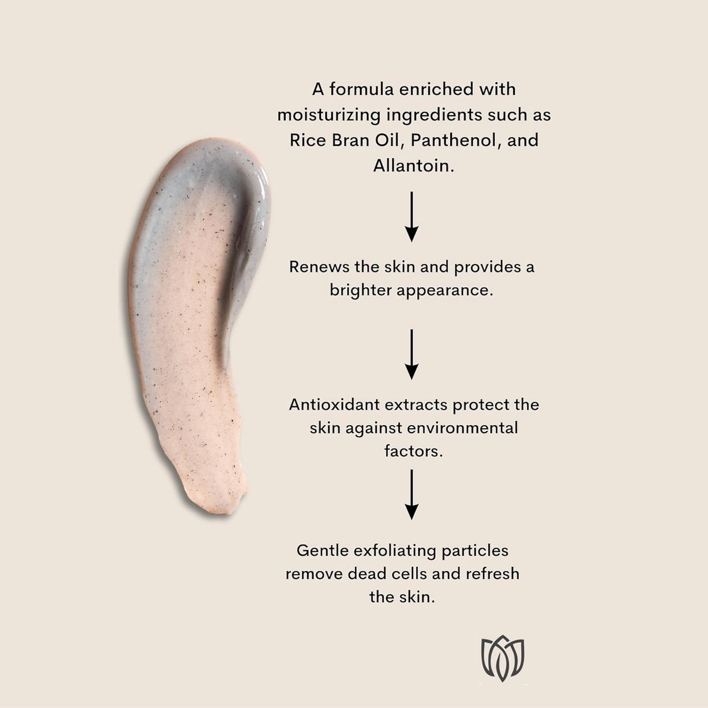 Fossil Mineral Purifying Peeling Gel 100ML – Exfoliating Gel with Green Tea, Rice Oil & Vitamin E for Deep Cleansing, Pore Refining, Blackhead Removal & Skin Brightening