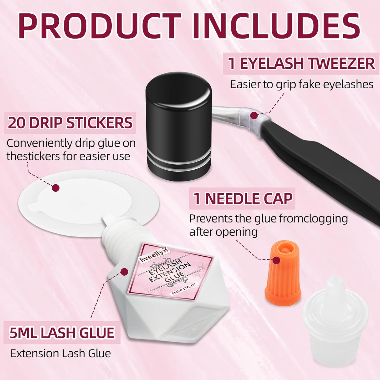 Eyelash Extension Glue, 5ml Lash Extension Glue, 2-3s Drying Time, Retention up to 7-8 Weeks, Power Extreme Waterproof for Professional Use Only