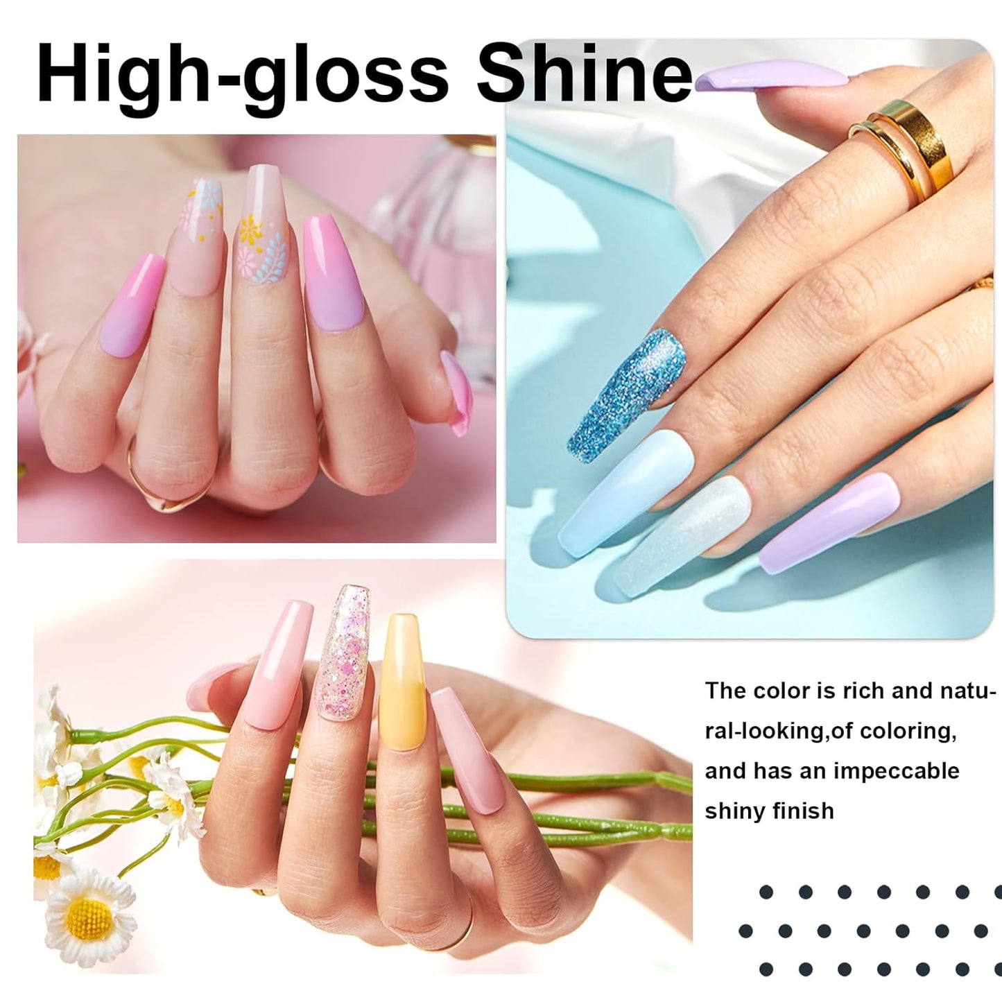 31 Pcs Dip Powder Nail Kit, 20 Colors Glitter Nude Pink Blue Gray Dip Powder Liquid Set with Top/Base Coat Activator for French Nails Art Manicure DIY Salon, No Needed Nail Lamp Curing