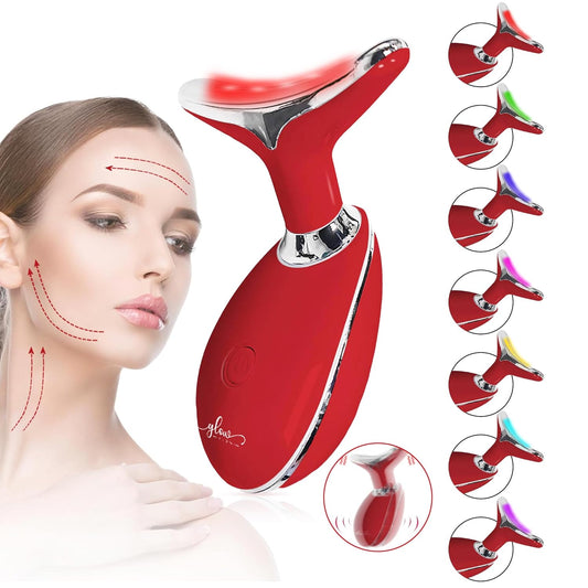 Red-Light-Therapy-for-Face and Neck with 7 Color, Facial Massager for Face and Neck
