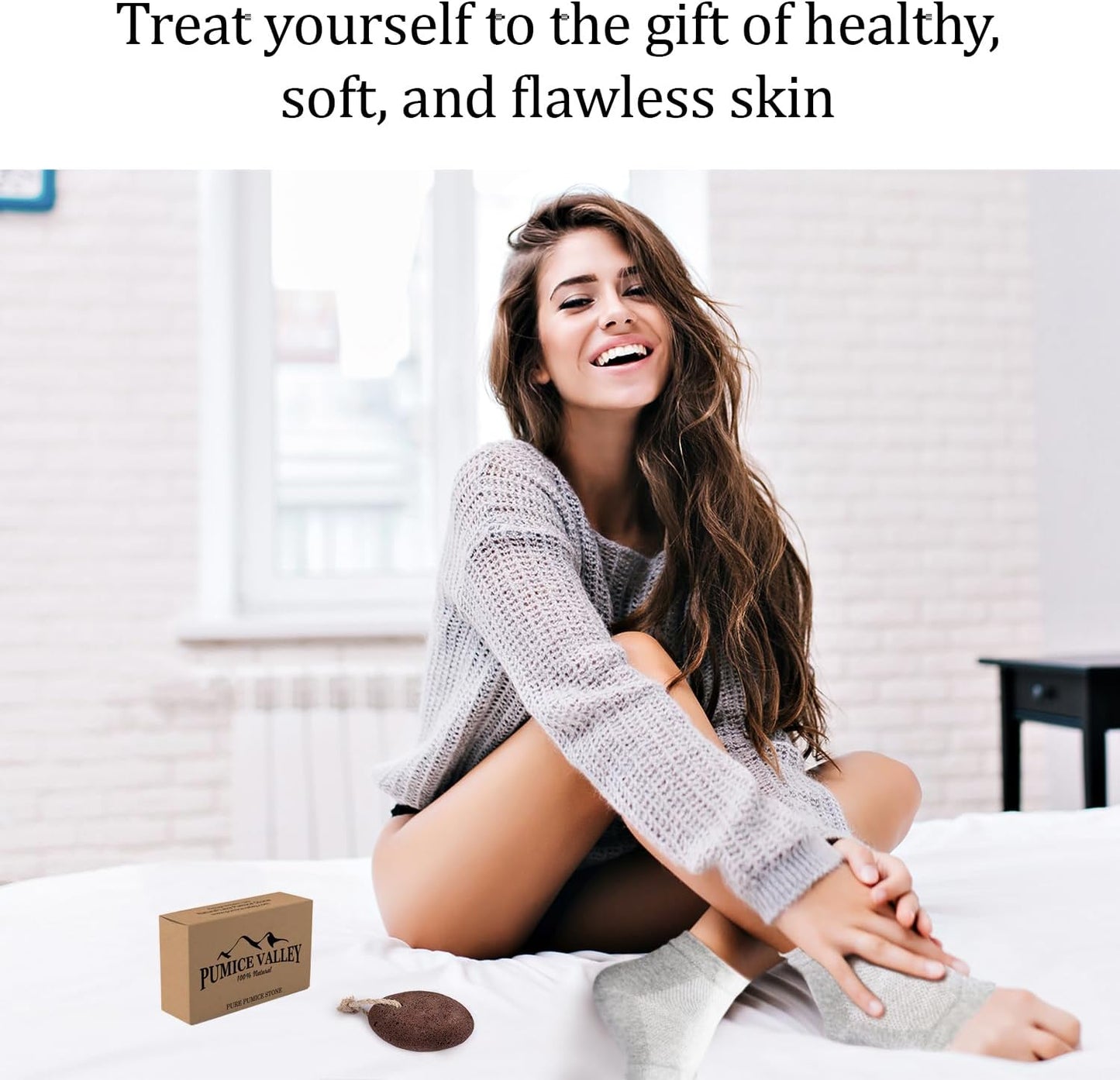 Pumice Stones for Feet - Natural Earth Lava Brown Pack of 2 - Callus Corn Remover for Feet Heels and Palm - Pedicure Exfoliation Tool - Dry Dead Skin Scrubber - Health Foot Care