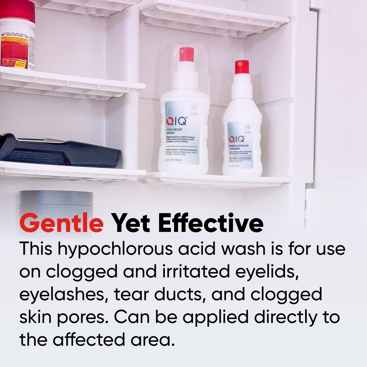 Eyelash and Eyelid Cleanser – High Purity Hypochlorous Eye Wash Solution, Lid and Lash Cleanser that Quickly Calms and Soothes Irritated, Clogged Skin (2oz)