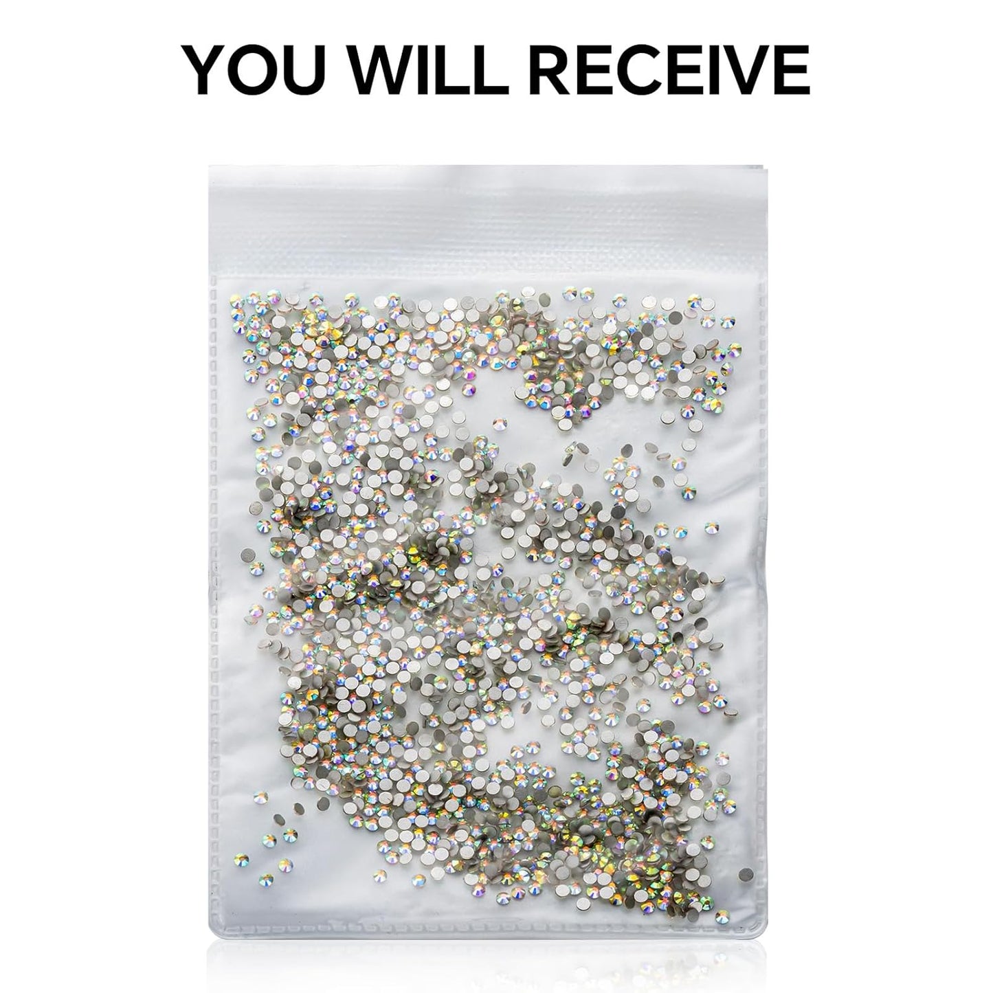 1440Pcs Crystal Ab Crystal Rhinestones,Glass Flatback Rhinestones Mini Gemstones for Nail Face Makeup Art Crafts Clothes Decoration-(SS4,1.6mm,Crystal Ab)