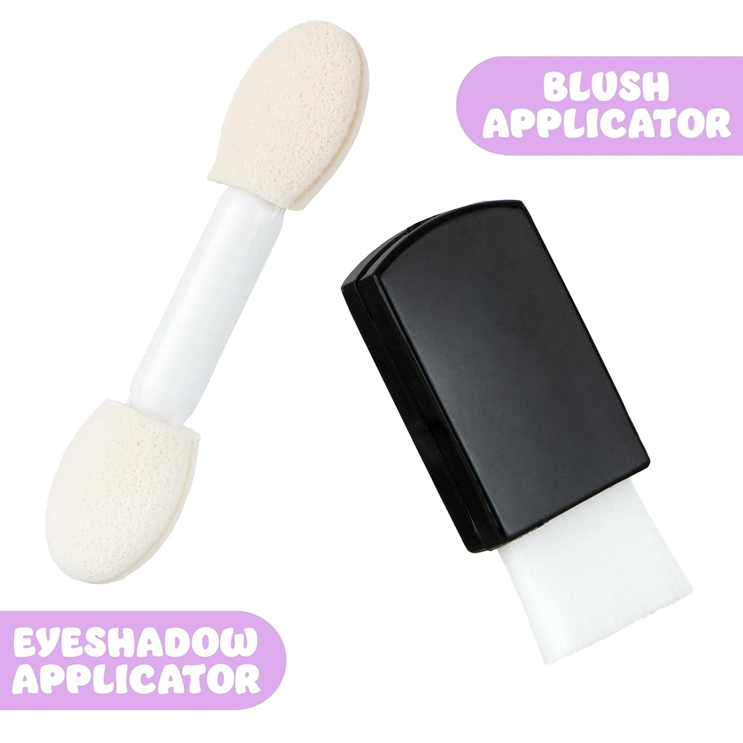 Expressions Cool Glisten & Glitter Makeup Palette 10 Color Eyeshadow Palette & Blush Makeup Novelty Beauty Set, Fold Out Compact with Mirror, Cute Makeup Kit Gifts - Washable, Non-Toxic