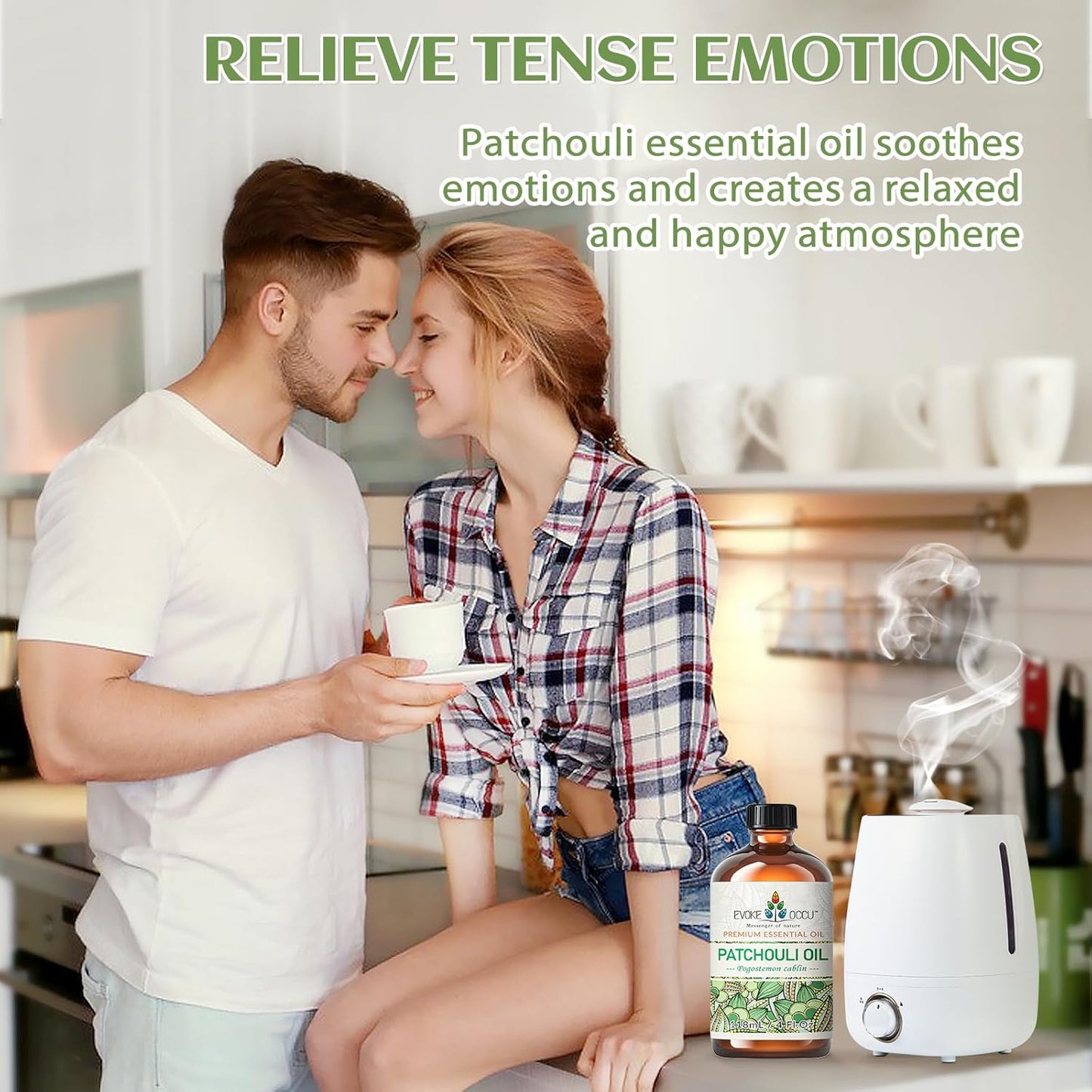 EVOKE OCCU Patchouli Essential Oil for Diffuser Skin Fragrance DIY Candle Soap Making - 4 FL Oz