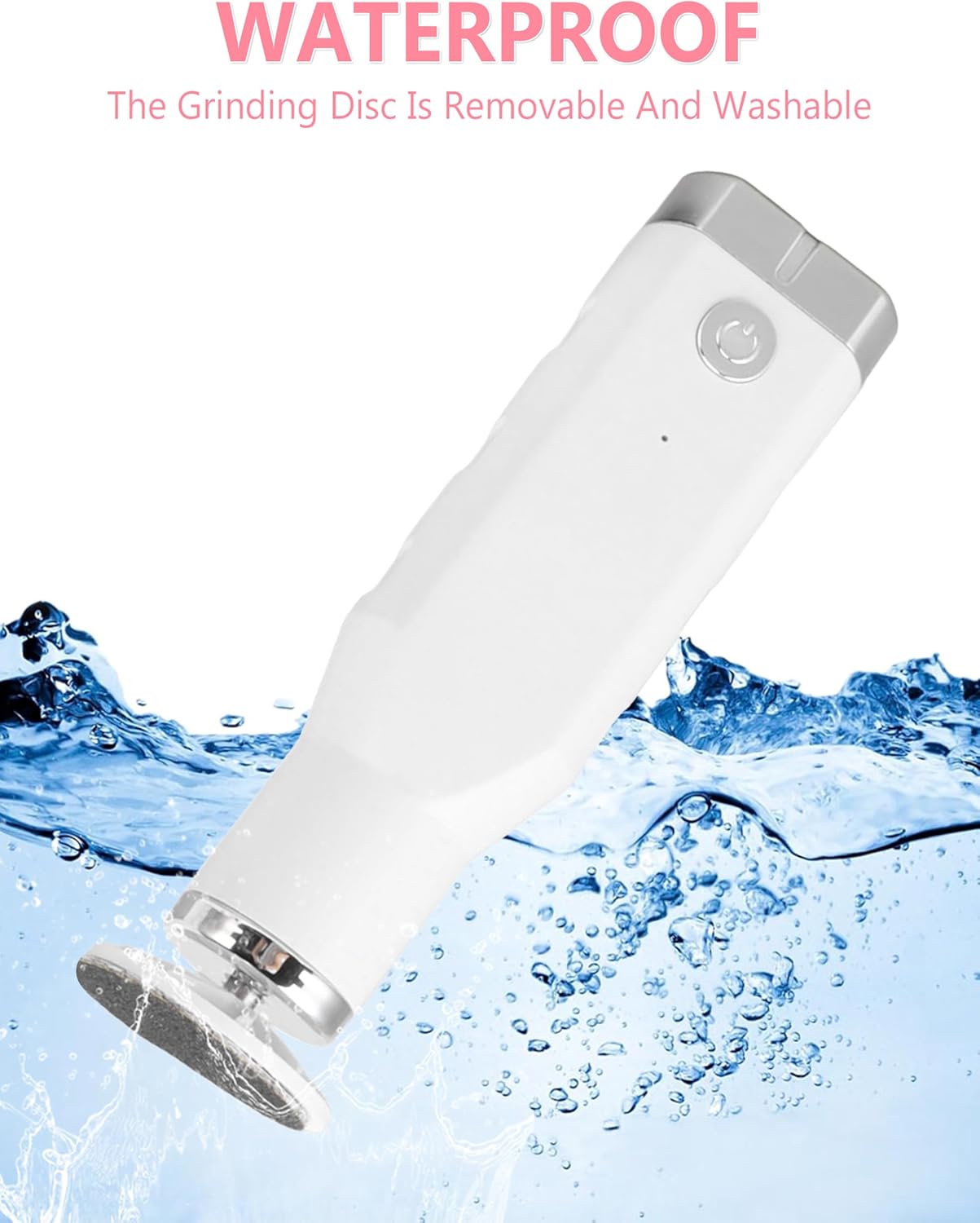 Electric Foot Callus Remover, Dioche 650 RPM Electric Foot File, Adjustable Speed, USB Charging, Removable and Washable, with 60pcs Replacement Sandpaper Disk, for Dead Cracked Hard Skin Calluses