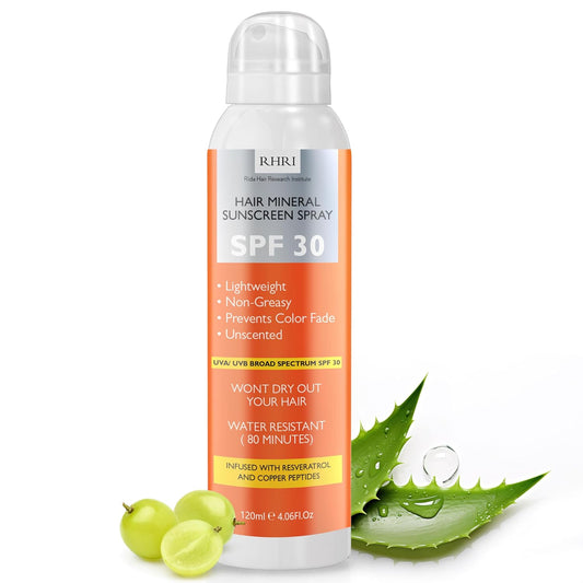 Premium SPF 30 Hair Sunscreen | Aerosol Spray | UV Protection for Scalp & Hair | Non-Greasy | Prevents Sunburn & Color Fade | 4.06 fl oz