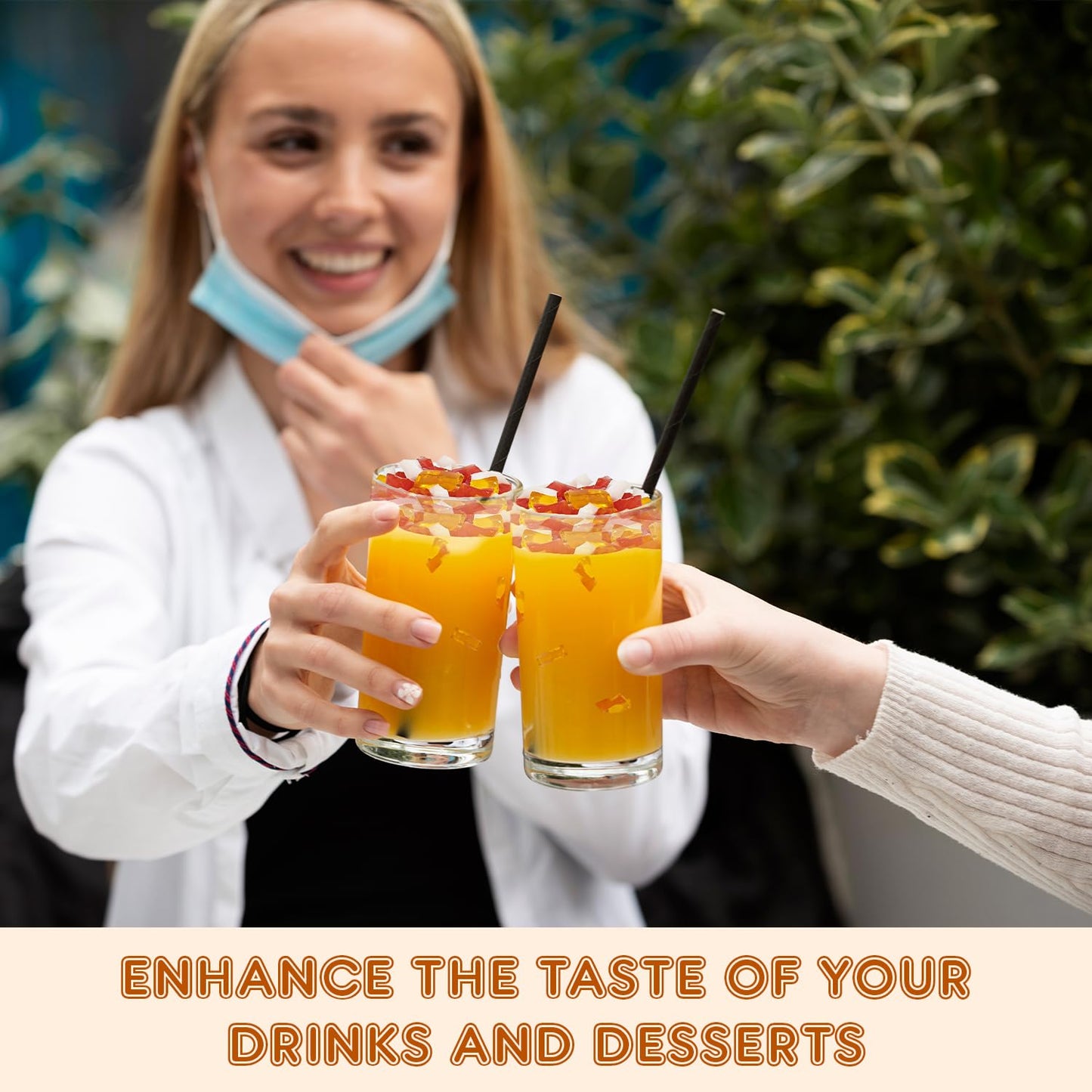 Fanale Coconut Jelly Topping nata de coco for Bubble Tea 8.3 lb | Rainbow Jelly | for Boba Tea, Smoothies, Slushes, Desserts | 8.3 pound (Pack of 4) | JEL001-CS