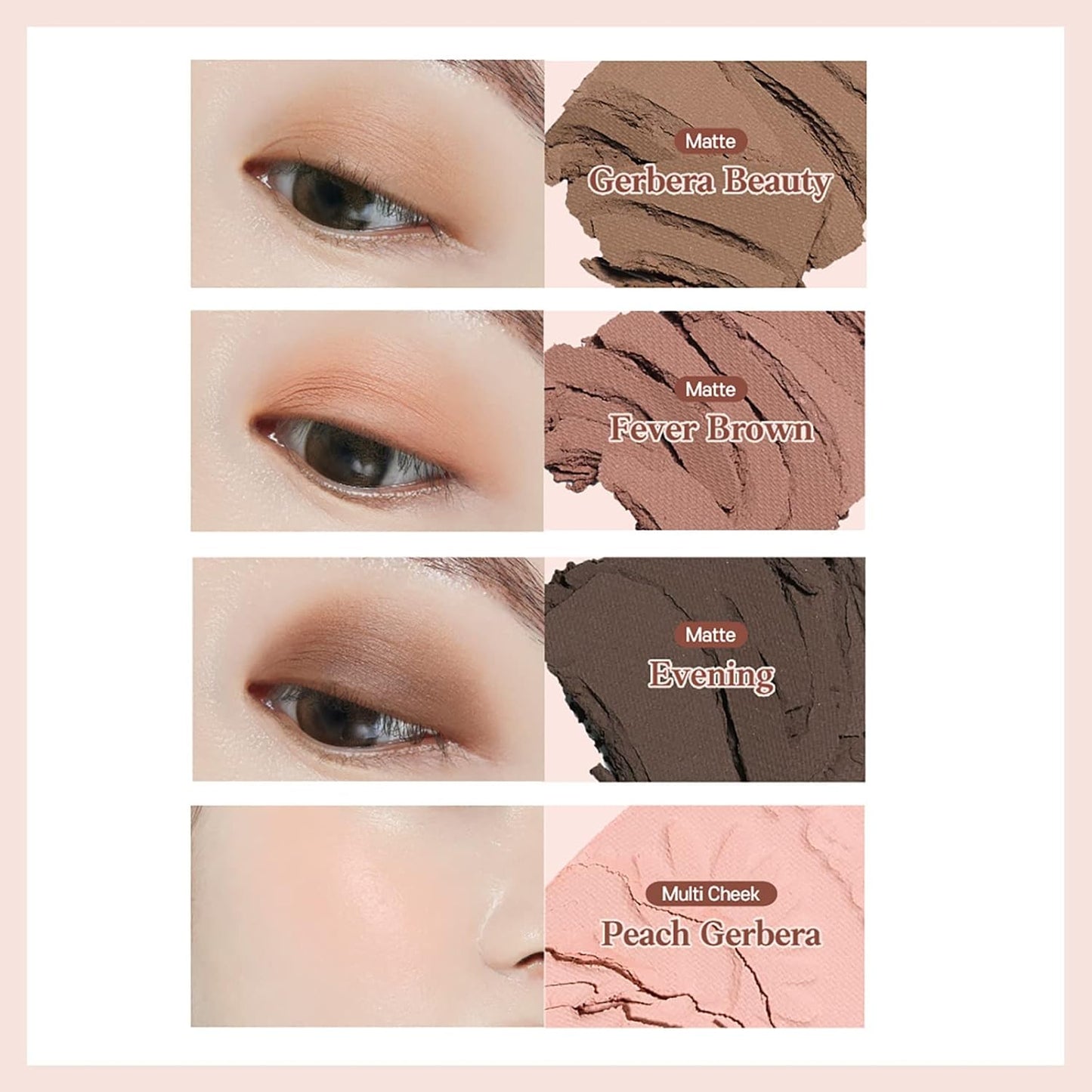 ETUDE Play Tone Eyepalette | From Eye To Cheeks | Palette With Easy Color Matching For All | Various Texture From Sheer Matte To Wet Glitters | K-beauty (Peach Gerbera)